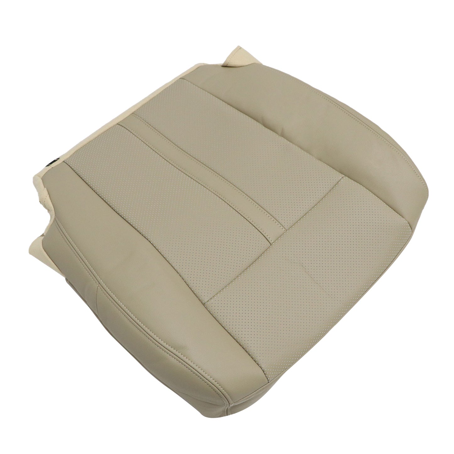 2015-2017 For Lincoln Navigator Driver Bottom Perforated Leather Seat Cover Tan