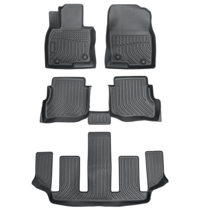 TPE All-Weather Floor Mats Liner For 2020-2024 Mazda CX-9 2nd Row Bucket Seats