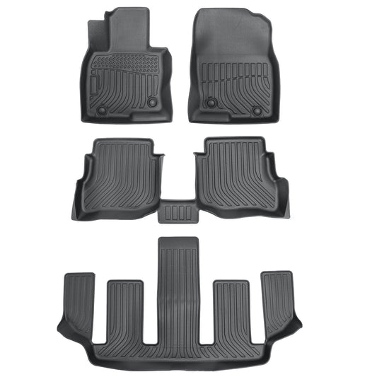 TPE All-Weather Floor Mats Liner For 2020-2024 Mazda CX-9 2nd Row Bucket Seats