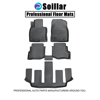 TPE All-Weather Floor Mats Liner For 2020-2024 Mazda CX-9 2nd Row Bucket Seats