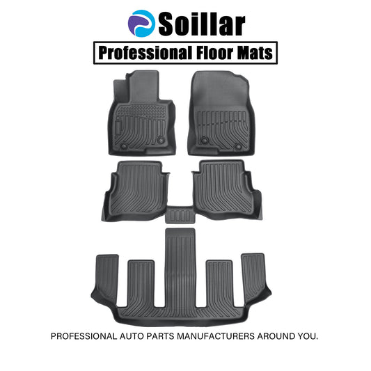 TPE All-Weather Floor Mats Liner For 2020-2024 Mazda CX-9 2nd Row Bucket Seats