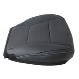 For 2013-2018 Toyota RAV4 Driver Bottom Leather Seat Cover Black W/ White Stitch