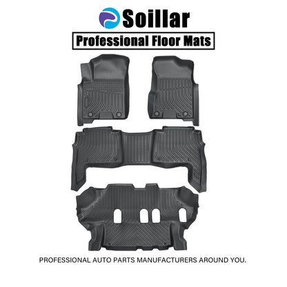 Floor Mats Liner TPE All Weather 3D For 2019-2024 Nissan Armada / Infiniti QX80