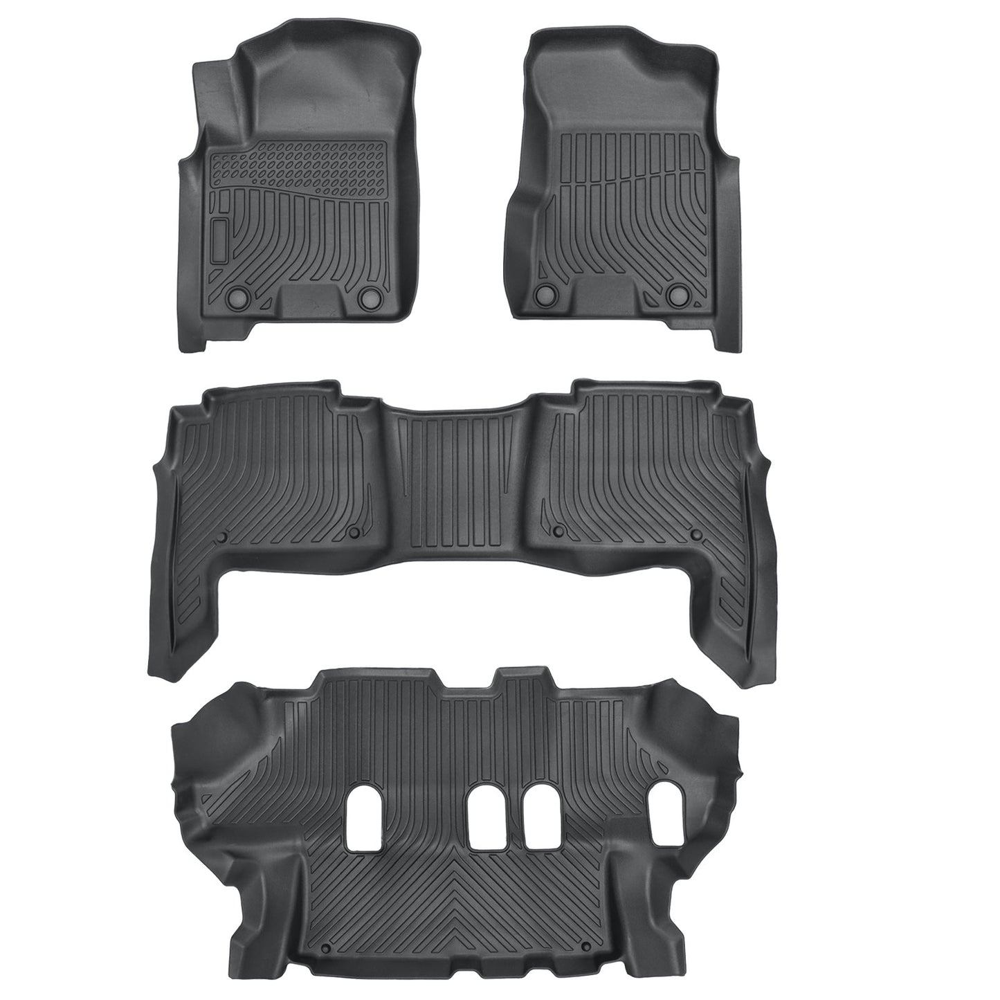 Floor Mats Liner TPE All Weather 3D For 2019-2024 Nissan Armada / Infiniti QX80