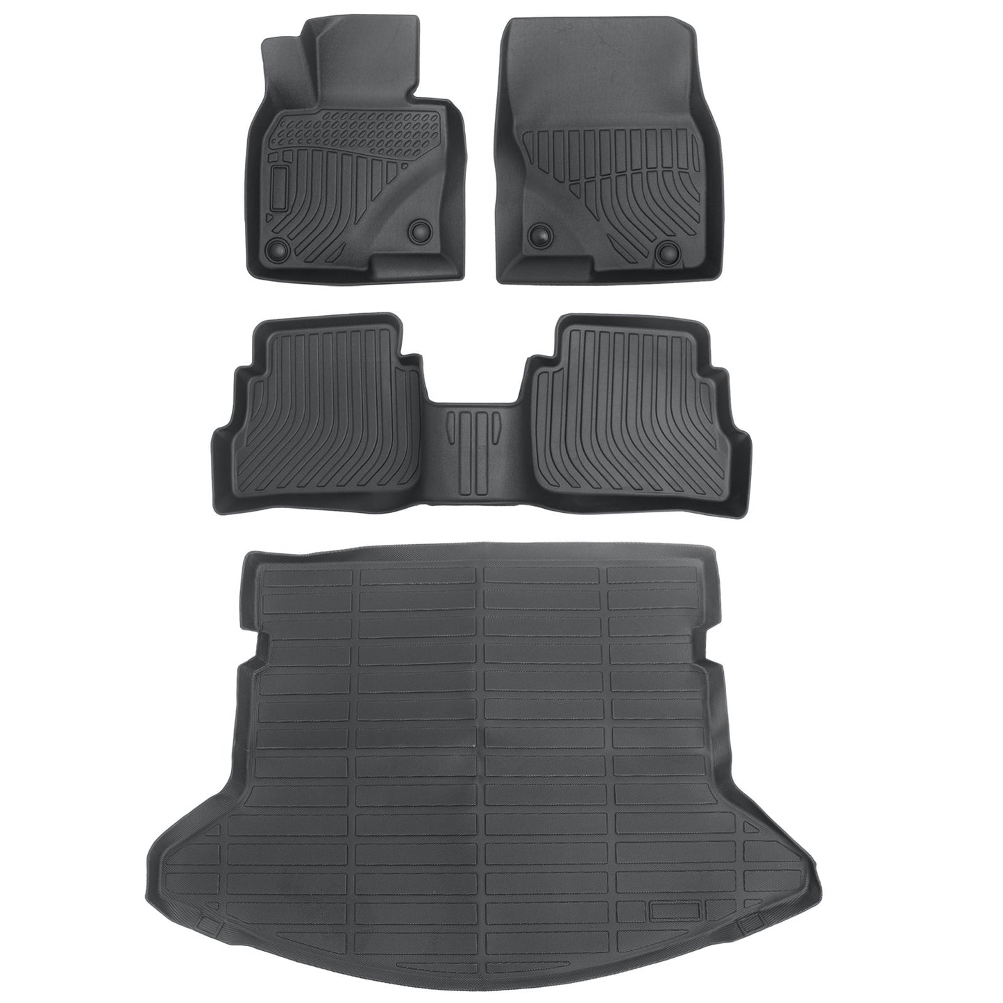 TPE Floor Mats Liners & Trunk Cargo Set For 2021 2022 2023 Mazda CX-5 CX5 Black