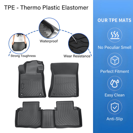 Floor Mats Liner For 2019-2025 Nissan Altima 4-Door Front-Rear All Weather TPE
