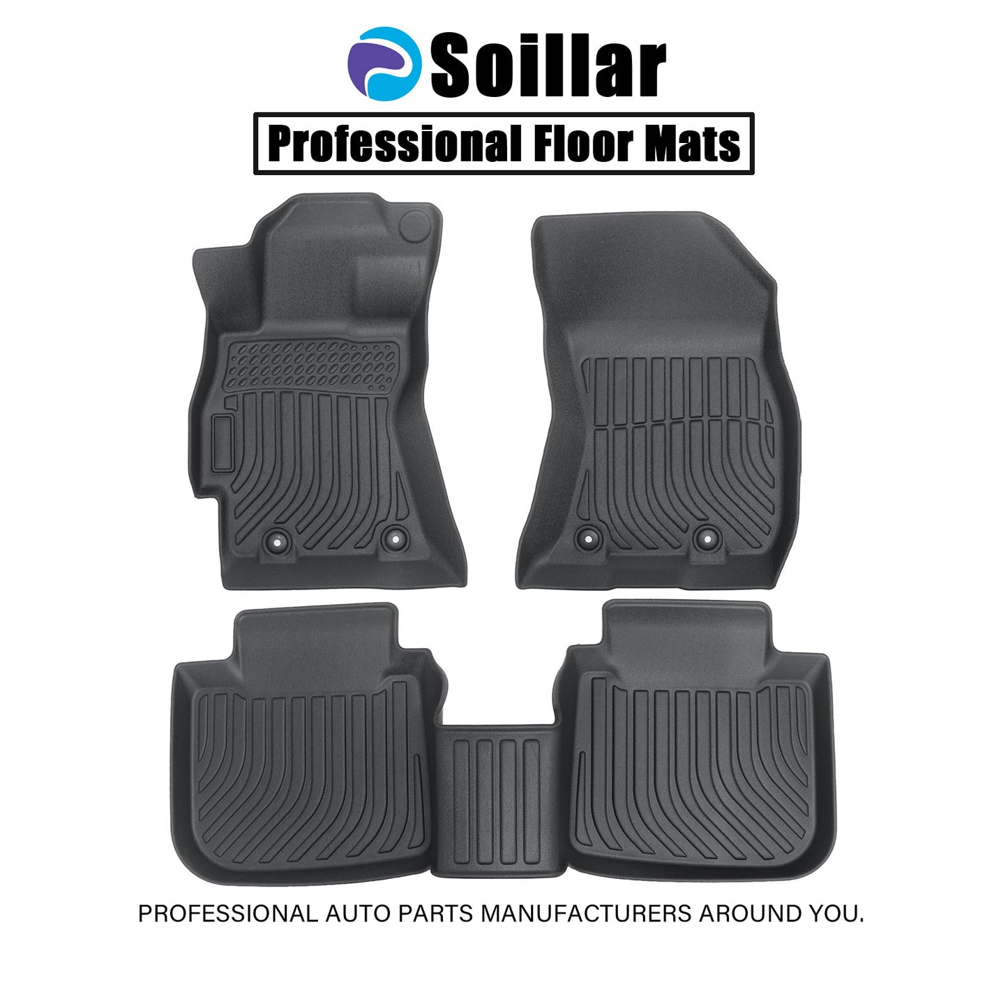For 2015-2019 Subaru Legacy TPE 1st & 2nd Row Floor Mats Liner All Weather New