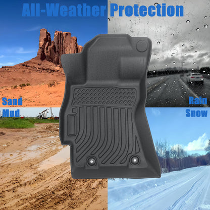 For 2015-2019 Subaru Legacy TPE 1st & 2nd Row Floor Mats Liner All Weather New