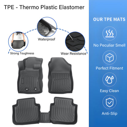 TPE Floor Mats Liner Waterproof For 2024-2025 Subaru Crosstrek/Impreza Hatchback