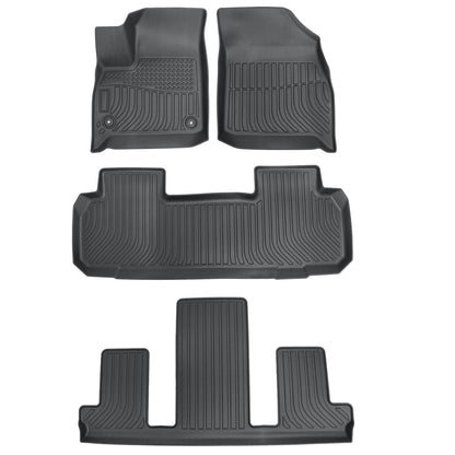 Floor Mats Liner TPE 3D Model 4PCS All-Weather Black For 2018-2024 Buick Enclave