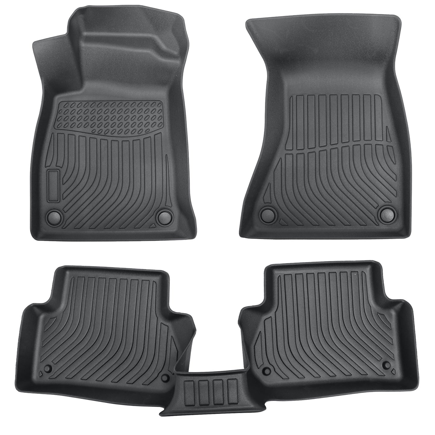 TPE Floor Mats Liner For 2017-2021 Audi A4 S4 A4 Allroad Front-Rear All Weather