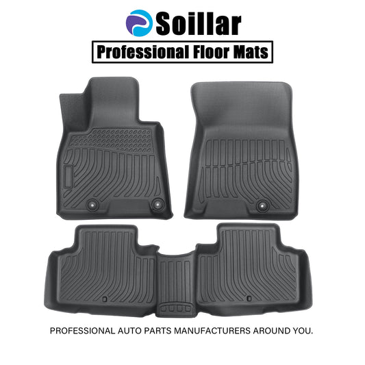 3D 1st+2nd Row Floor Mats Liner Full Cover Fits 2021 Genesis GV80 5/7 Seats TPE