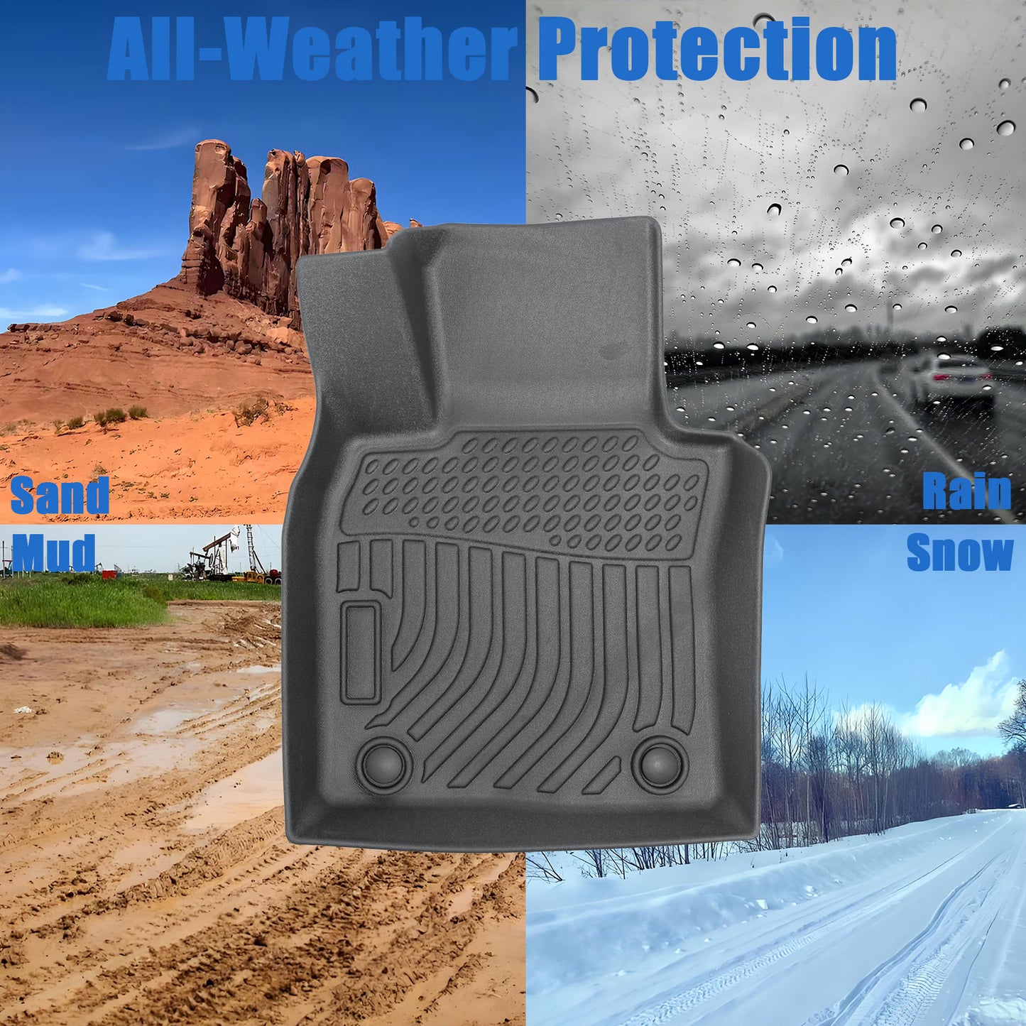 TPE Floor Mats Liner All-Weather For 2020 2021 2022 2023 2024 2025 Mazda CX-30
