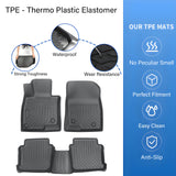 2 Row Floor Mats Liner For 2014-2021 Mazda 6 4-Door Front & Rear All Weather TPE