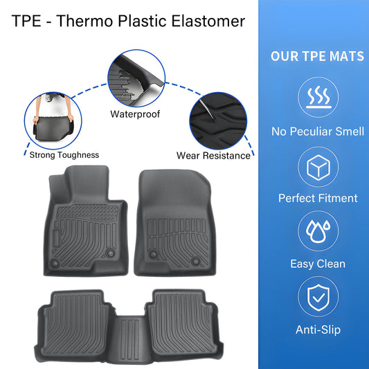 2 Row Floor Mats Liner For 2014-2021 Mazda 6 4-Door Front & Rear All Weather TPE