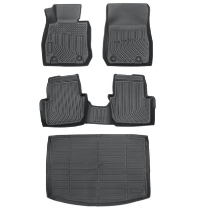 3D TPE Floor Mats Liners+Trunk Cargo Liner For 2016-2021 Mazda CX-3 All Weather