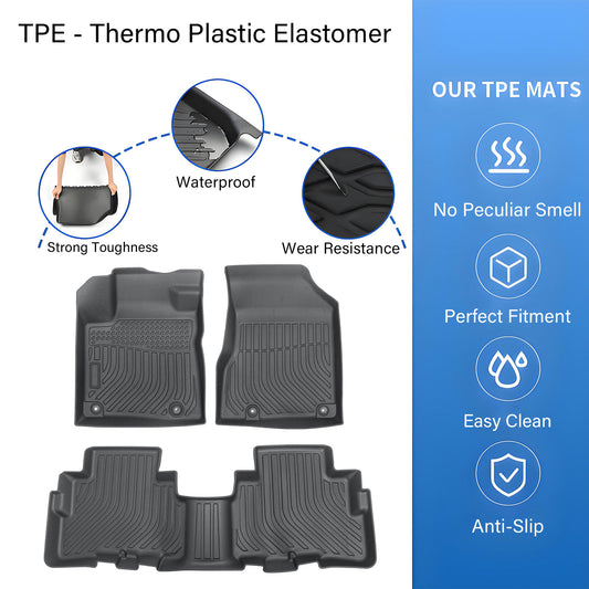 TPE Floor Mats Liner For 2017 2018 2019 2020 2021 2022 2023 2024 Nissan Murano