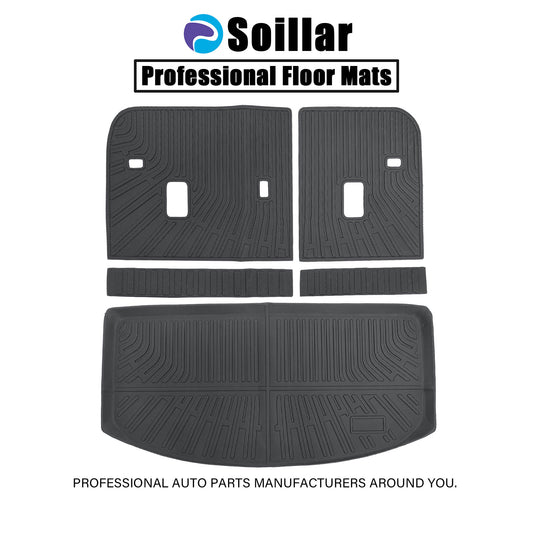 Trunk Cargo Liner & Backrest Mats 3Pcs For 2024-2025 Mazda CX-90 TPE All-Weather