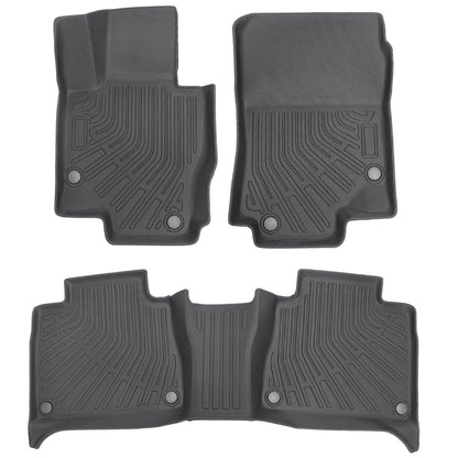 TPE Floor Mats For 2020-2025 Mercedes-Benz GLE-Class SUV Liners Set Black 3Pcs