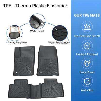 Floor Mats Liner For 2025 2026 Nissan Kicks 4-Door Front+Rear All Weather TPE