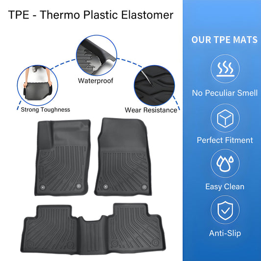Floor Mats Liner For 2025 2026 Nissan Kicks 4-Door Front+Rear All Weather TPE