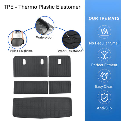 For 2025 Nissan Armada / Infiniti QX80 TPE Backrest Mats & Trunk Cargo Liners 3D