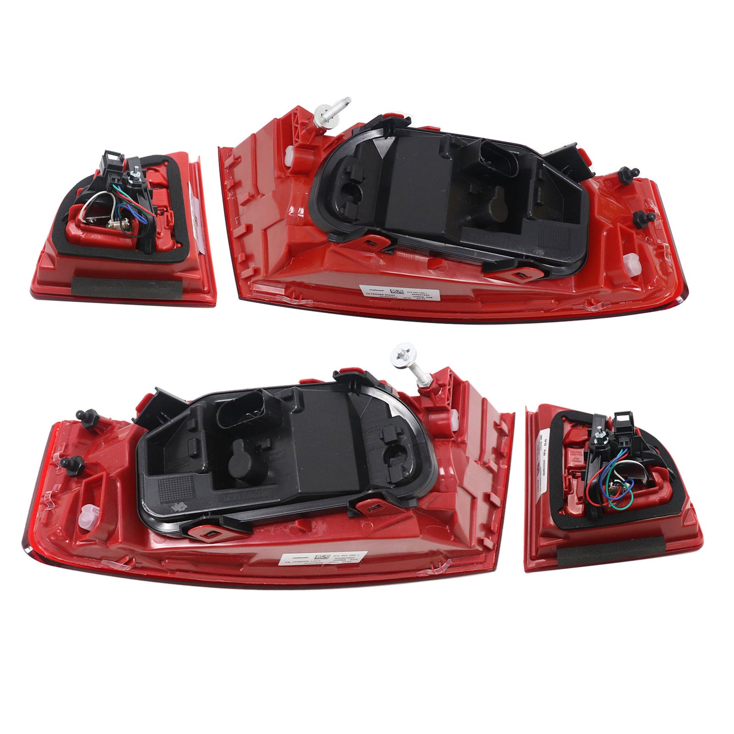 4pcs LH+RH Inner+Outer LED Tail Lights Rear Lamp For 2009-2011 Audi A6 C6 Sedan
