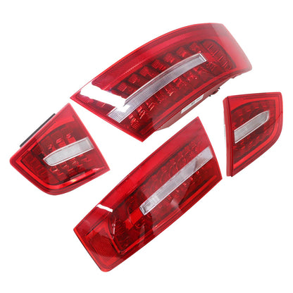 4pcs LH+RH Inner+Outer LED Tail Lights Rear Lamp For 2009-2011 Audi A6 C6 Sedan