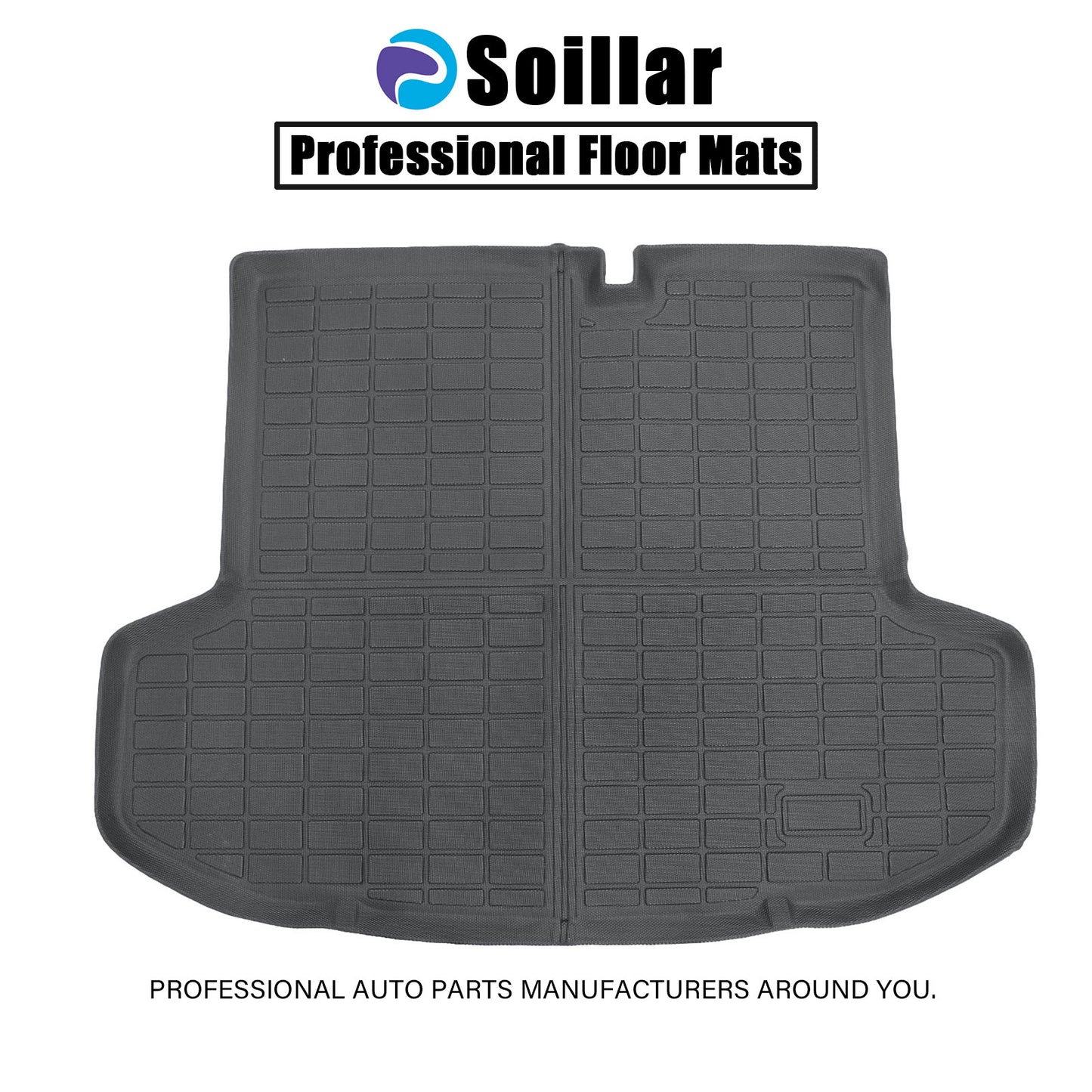 3D TPE All-Weather Trunk Cargo Liner Floor Mat Black For 2020-2025 Nissan Versa