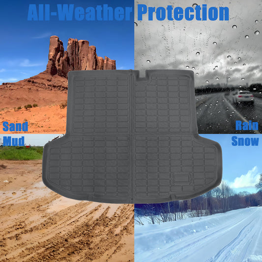 3D TPE All-Weather Trunk Cargo Liner Floor Mat Black For 2020-2025 Nissan Versa