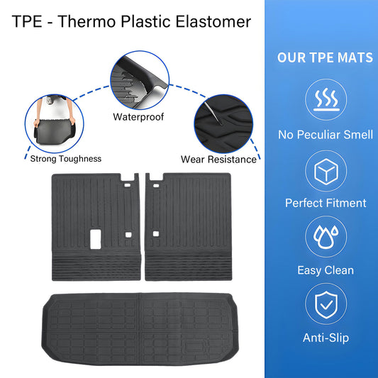 Trunk Cargo Liner 3D For 2014-2021 Infiniti QX60/2013-2020 Nissan Pathfinder TPE