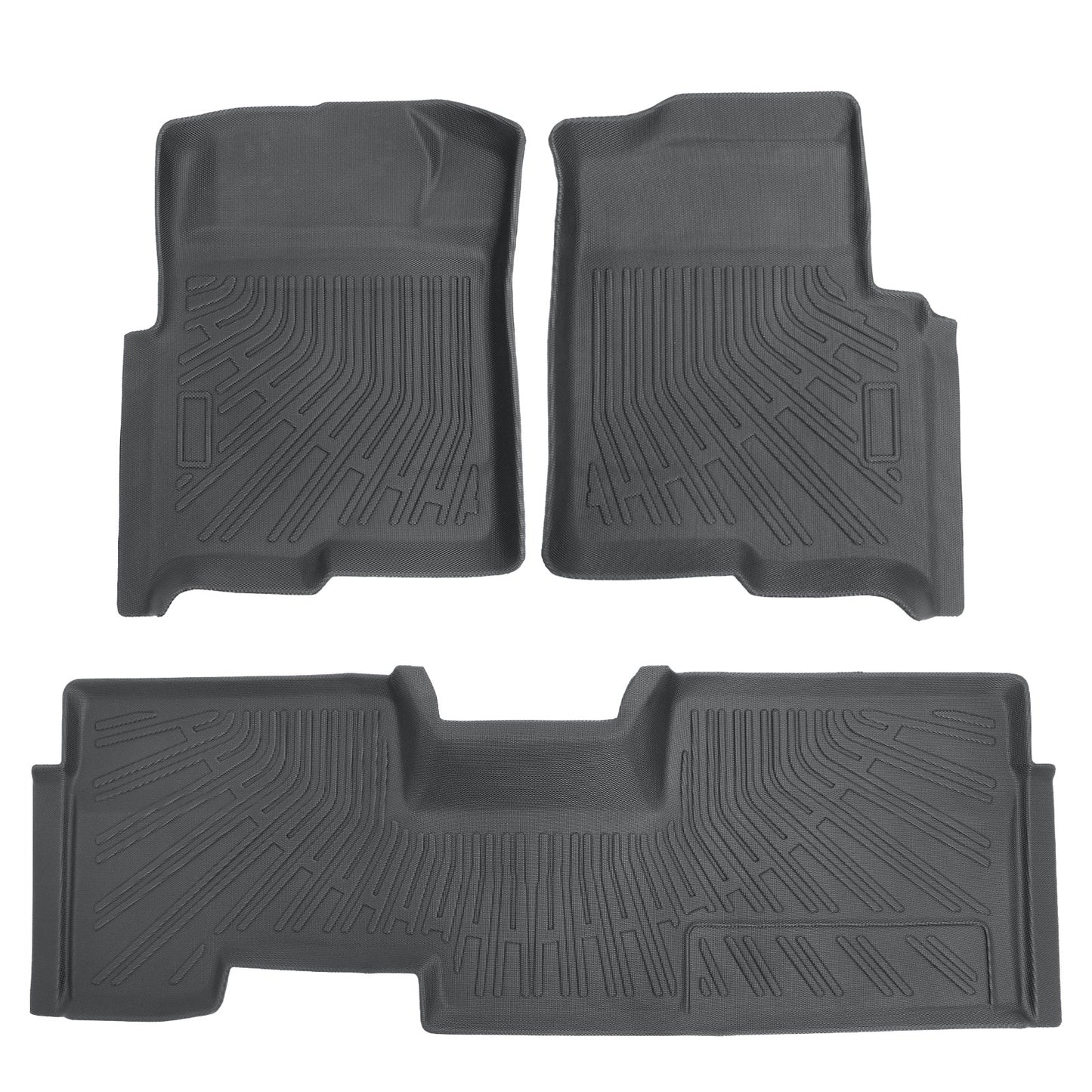 Floor Mats Liners For 2009-2014 Ford F-150 SuperCab Front & Rear All Weather TPE