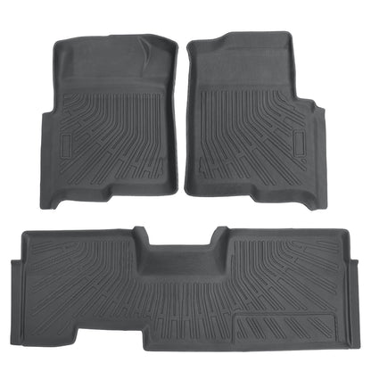 Floor Mats Liners For 2009-2014 Ford F-150 SuperCab Front & Rear All Weather TPE