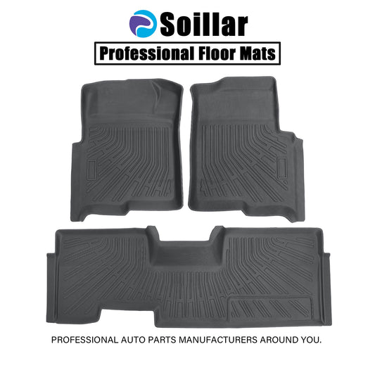 Floor Mats Liners For 2009-2014 Ford F-150 SuperCab Front & Rear All Weather TPE