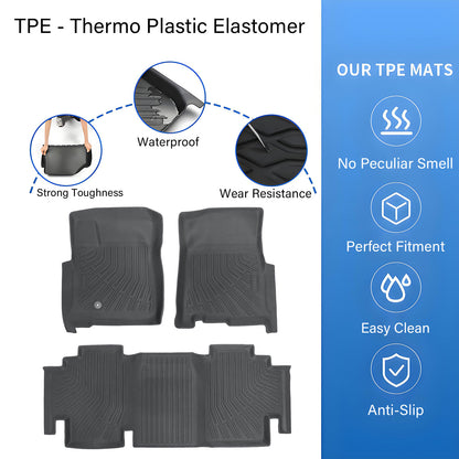 TPE Floor Mats Liners For 1999-2007 Ford F250 F350 F450 SuperDuty Extended Cab