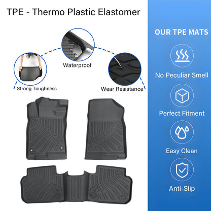 Floor Mats Liners For 2025-26 Honda Civic Hybrid Sedan/Hatchback All Weather TPE