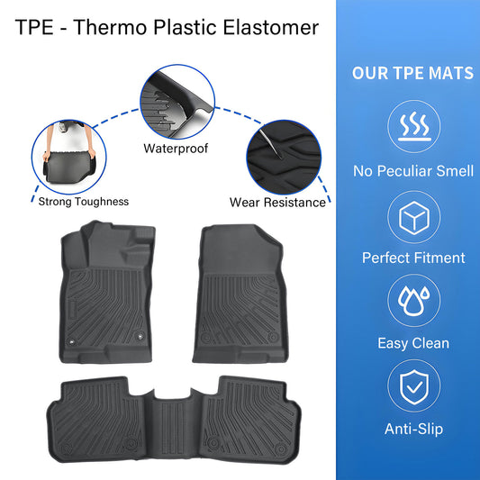 Floor Mats Liners For 2025-26 Honda Civic Hybrid Sedan/Hatchback All Weather TPE