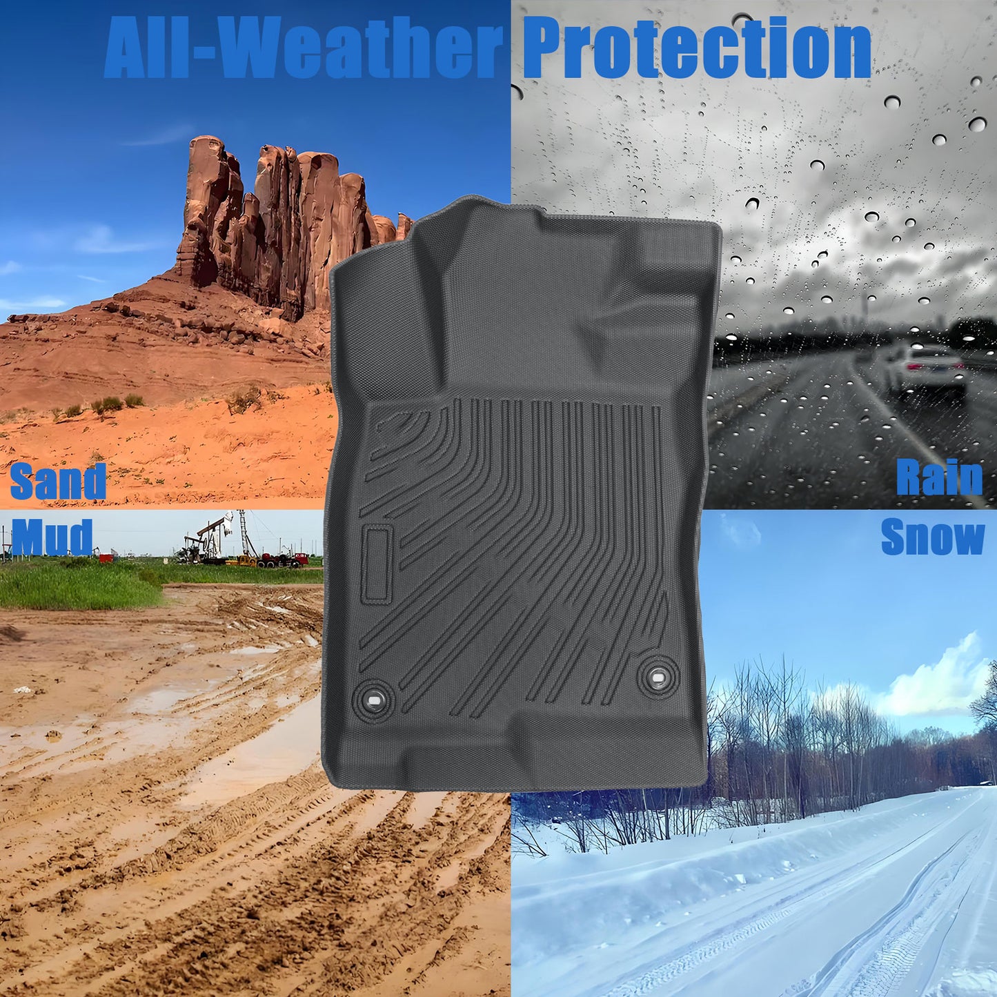 Floor Mats Liners For 2025-26 Honda Civic Hybrid Sedan/Hatchback All Weather TPE