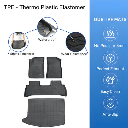 For 2020-2026 Buick Encore GX TPE Floor Mats Liner & Cargo Trunk Liner Anti-Slip