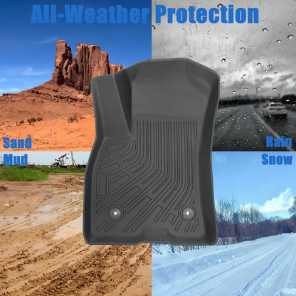 Floor Mats Liner TPE For 2015-2022 Dodge Ram ProMaster City Van 2Pcs All Weather