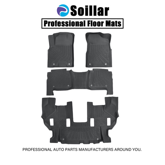 Floor Mats Liner TPE 3D Model For 2019-2024 Nissan Armada / Infiniti QX80 7Seats