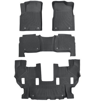 Floor Mats Liner TPE 3D Model For 2019-2024 Nissan Armada / Infiniti QX80 7Seats