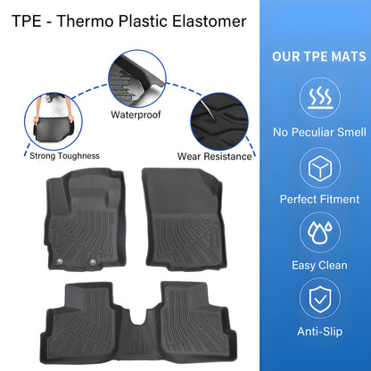 TPE Floor Mats Liner For 2014-2020 Mitsubishi Mirage Hatchback 4Door All Weather