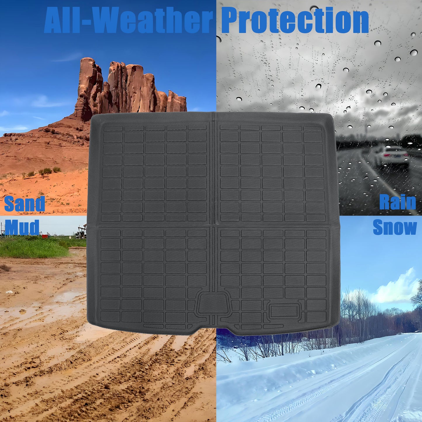 TPE Cargo Trunk Liner Cover Floor Mat For 2019-2025 Volvo XC40 XC4 Waterproof