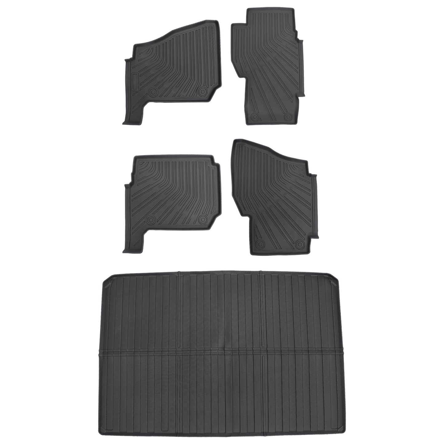 TPE Floor Mats+Bed Mat Cargo Liner For 2019-2025 Polaris Ranger Crew XP 1000 New