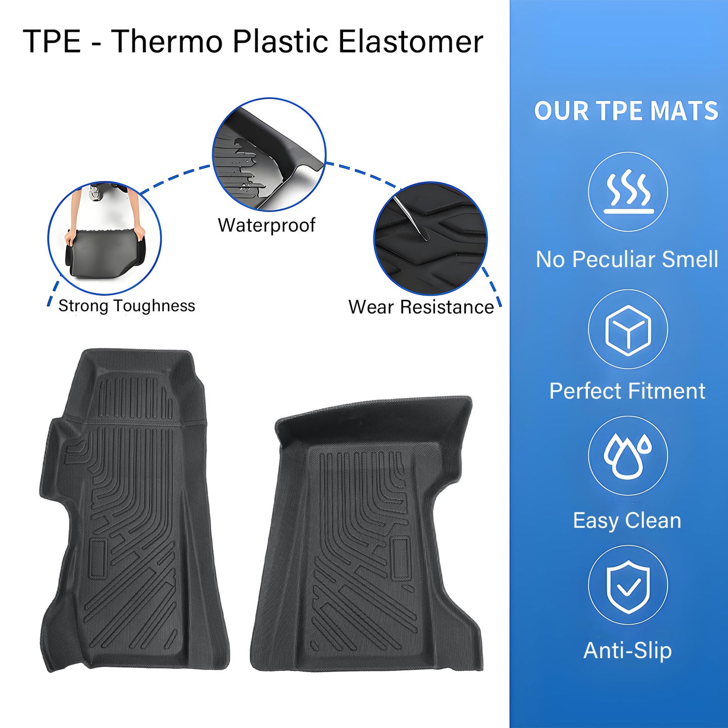 TPE Custom Floor Mats For Polaris Slingshot 2019 2020 2021 2022 Liner Black New