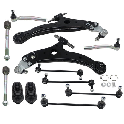 14PCS For Toyota Camry 2012-2017 Front Lower Control Arm Tie Rod Sway Bar Link