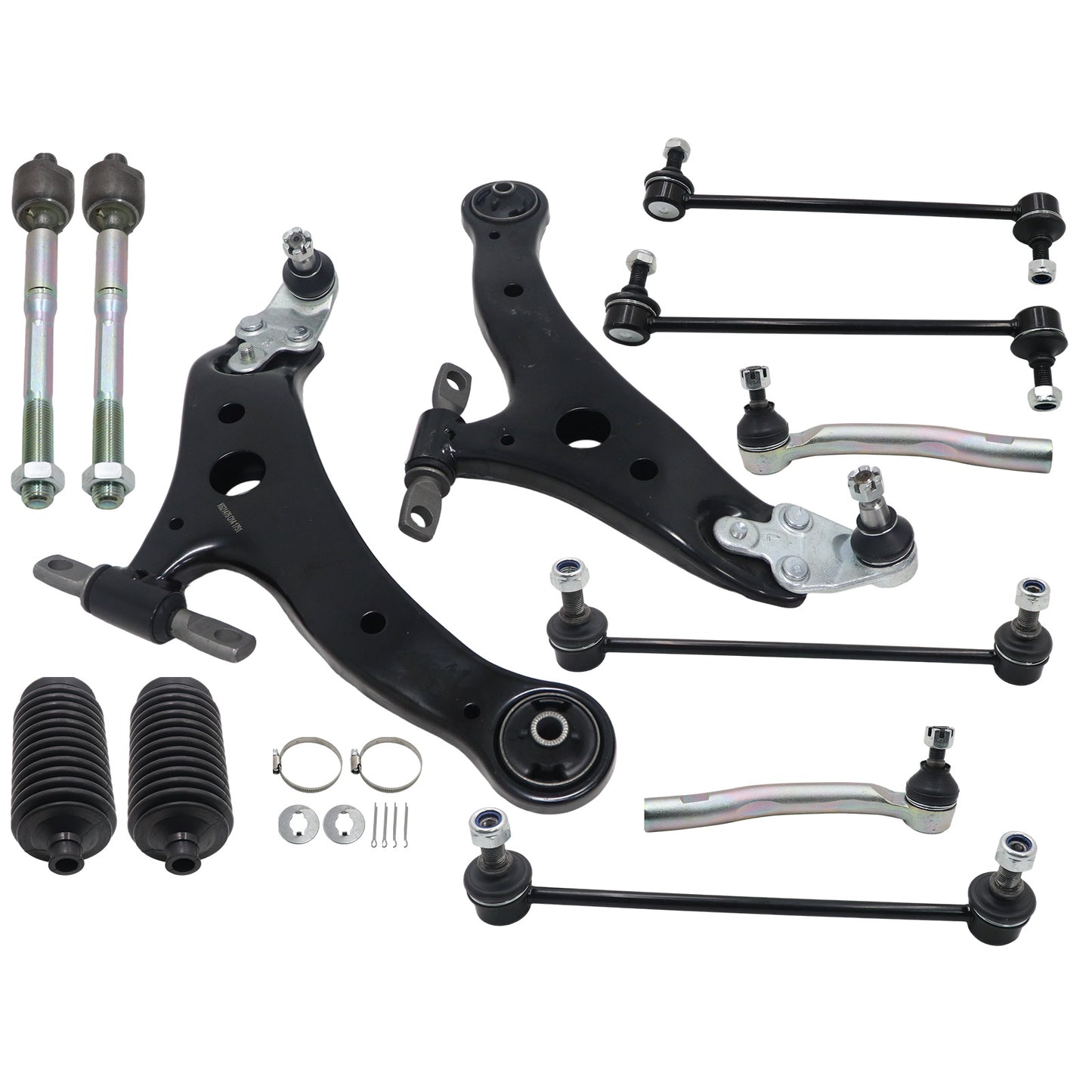 14PCS For Toyota Camry 2012-2017 Front Lower Control Arm Tie Rod Sway Bar Link