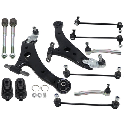 14PCS For Toyota Camry 2012-2017 Front Lower Control Arm Tie Rod Sway Bar Link