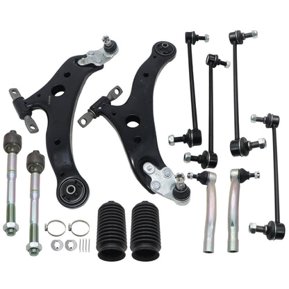 14PCS For Toyota Camry 2012-2017 Front Lower Control Arm Tie Rod Sway Bar Link